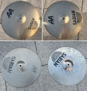 Sabian AA Medium Ride and Medium Crash cymbals
