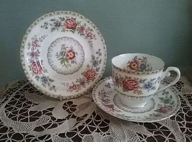 Eight sets A.B.J. Grafton China "Malvern" Trio's