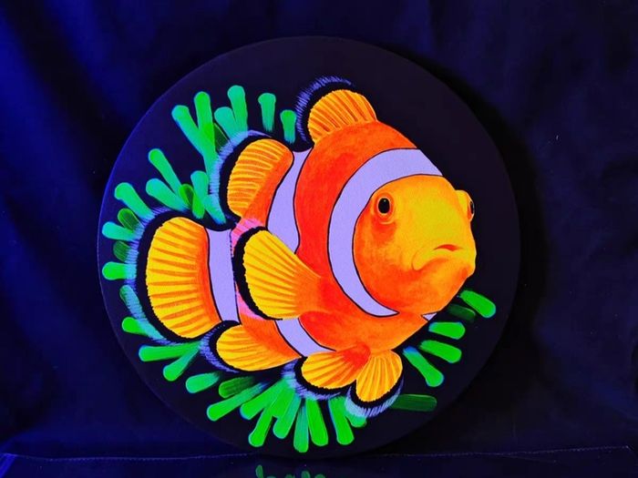 UV Blacklight Coral Reef Wall Art Painting