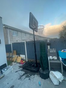 Basketball hoop and stand