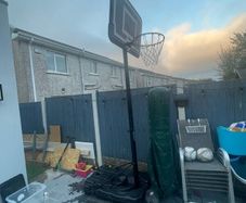 Basketball hoop and stand