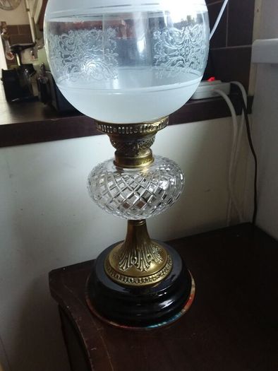 2 double burner oil lamps