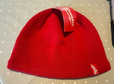Genuine Milwaukee red hat. Beanie.