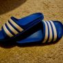 adidasJunior Adilette Aqua Trainers Blue Image 2
