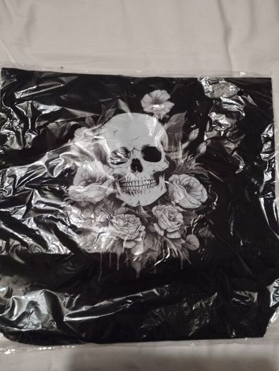 Skull canvas tote