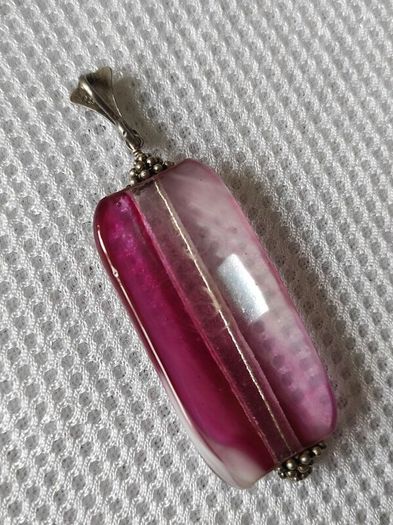 Sterling silver glass pendant