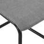 Cantilever Dining Chairs 2 pcs Light Grey Fabric Image 7