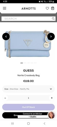 Guess Handbag blue