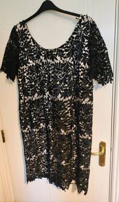 Jacques Vert Black Lace Dress UK20 Timeless Elegance for Special Occasions