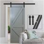 4 ft / 122 cm Sliding Door Kit Sliding Door Fitting Set Hanging Rail Sliding Door System Hardware Kit for Interior Doors Image 2