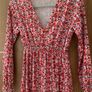 Red Patterned Dress Image 3