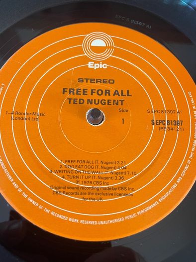 Ted Nugent - Free For All (featuring Meat Loaf on vocals)