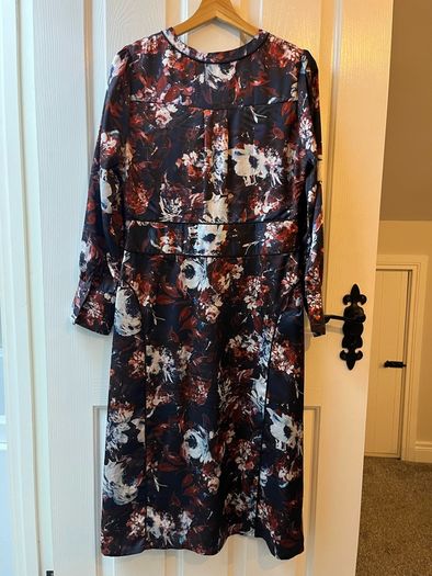 Paul Costelloe Satin Midi Dress - Size 12 - excellent condition