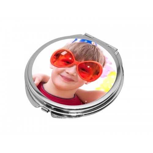 Personalised Round Shaped Compact Mirror