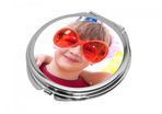 Personalised Round Shaped Compact Mirror