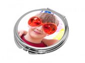 Personalised Round Shaped Compact Mirror