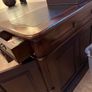 Mahogany & leather desk with drawers Image 4