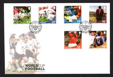 2002 Isle of Man World Cup Football/ soccer Championship Japan and South Korea Commemorative Stamp First Day Cover (FDC)