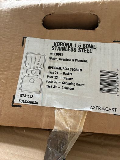 Astracast Korona 1.5 bowl stainless steel kitchen sink