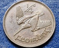 Ireland 1946 Farthing 1/4d coin