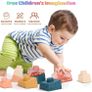 Sensory Toys Stacking Toys for Babys 2 3 Year Olds, Montessori Baby Toys Toddler 18+ Months, Early Educational Sorting Balance Autism Toys, Building Blocks Irregular Image 4
