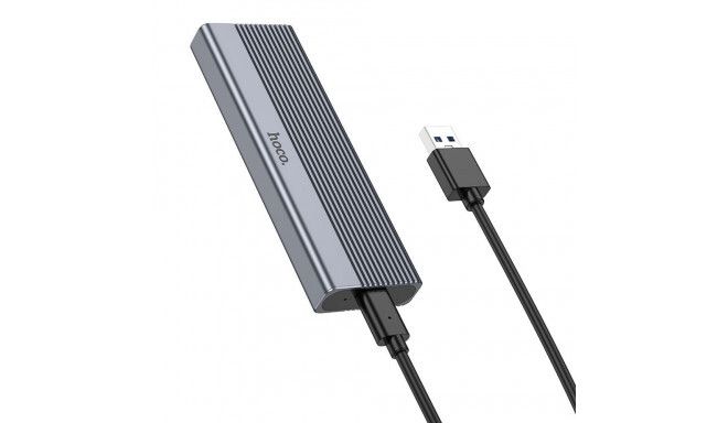 HOCO enclosure for M.2 SATA SSD drives M key B+M key up to 4TB USB A USB3.2 / 6GBps HB47 Metal