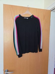 Mint Velvet navy cashmere mix jumper uk8-10