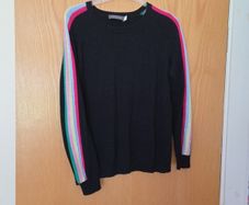 Mint Velvet navy cashmere mix jumper uk8-10