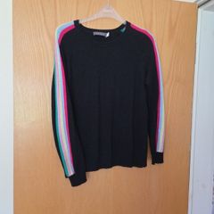 Mint Velvet navy cashmere mix jumper uk8-10
