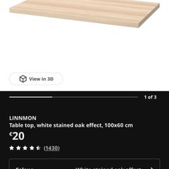 Linnmon ikea desk or table top 100x60cm