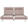 Bed Frame with LED Cappuccino Faux Leather 135x190 cm Image 4
