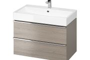 Cersanit Virgo Vanity Unit Dark Oak (cabinet + Washbasin)