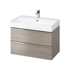Cersanit Virgo Vanity Unit Dark Oak (cabinet + Washbasin)