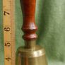 Vintage Solid Brass School Bell: Loud Ringing, Wood Handle, 10 Inch Image 6