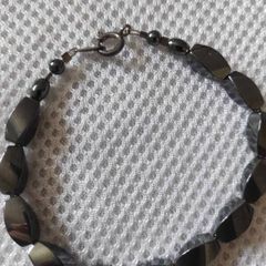 Sterling silver hematite stones bracelet
