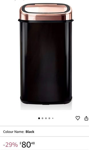 58 litre hands-free sensor bin with 5-yr guarantee