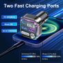 Bluetooth Car Adapter, Radio Receiver Audio FM Transmitter, Wireless Hands Free Phone Digital Kit, USB C QC PD 36W Fast Charger for 12V/24V Cigarette Lighter, U Disk MP3 Music Player Device Image 3