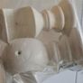White wooden curtain pole Image 2