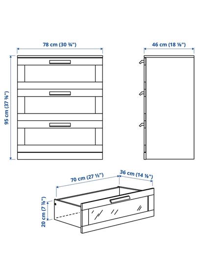 IKEA chests of drawers, lockers