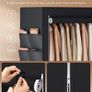 Clothes Wardrobe, Portable Closet, Garment Organiser Rack with 4 Hanging Rails, Shelves, 4 Side Pockets, 170 x 45 x 167 cm, Large Capacity for Bedroom, Living Room, Black Image 7