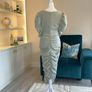Ladies Light Sage Green Ruched AX Paris Dress Image 8