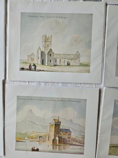 Beranger's Antique Buildings Of Ireland X 50 Prints. Each In A Sleeve With Clear Front. All In Mint Condition. See Photos For Same.