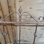 Metal Bed Headboard with Wrought Iron Details Image 3
