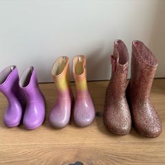 Wellies sizes 5, 6, and 13