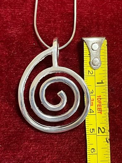 Sterling Silver Chain with Large Silver Pendant