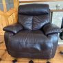 Brown Leather Recliner Suite - Sofa and Armchairs Image 4