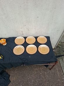 6 fire king sides plates postage possible