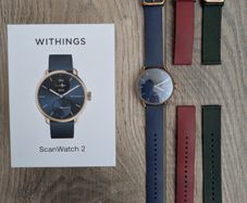 Scanwatch 2 38mm Blue and Rose Gold bundle with 2 additional straps