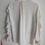 shirt women M , cream shirt long sleeved Image 8