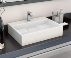Wash Basin 50x38x13 cm Mineral Cast/Marble Cast White